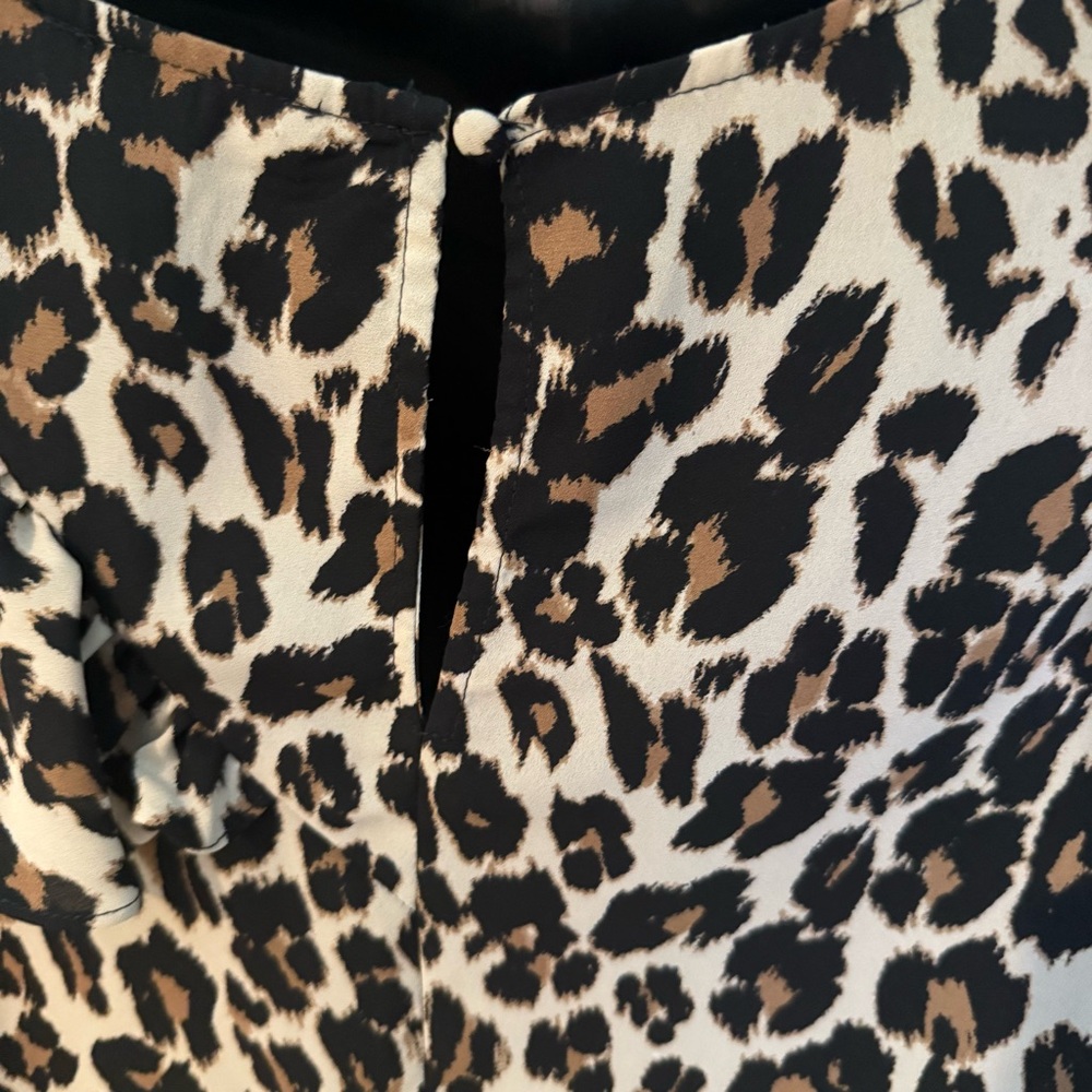 Lane Bryant Leopard Print Ruffle Blouse - Picture 3 of 4